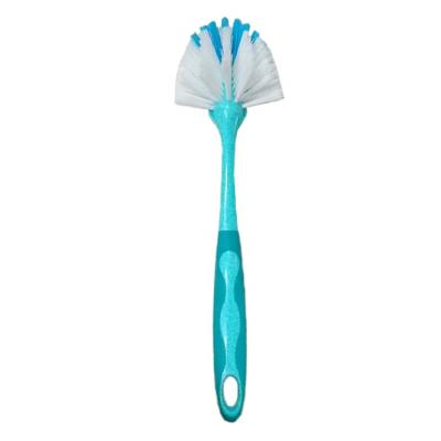 China Minimalist Long Handle Plastic Kitchen Dish Cleaner Scrub Brush for sale