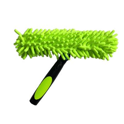 China Sustainable Rotating Microfiber Window Cleaning Squeegee And Scrubber for sale