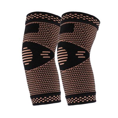 China 2022 Sale Elasticity Sports Knee Brace Double Silicone Adjustable Warm Nylon Wavy Knitted Knee Brace Four Seasons for sale