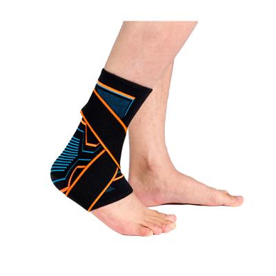 China Adult Breathable Protective Compression Sleeve Support Adjustable Elastic Basketball Sports Ankle Brace for sale