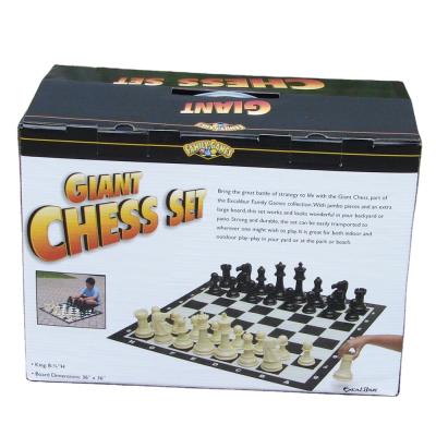 China Garden Plastic Chess Set with King 8 Inches Tall for sale