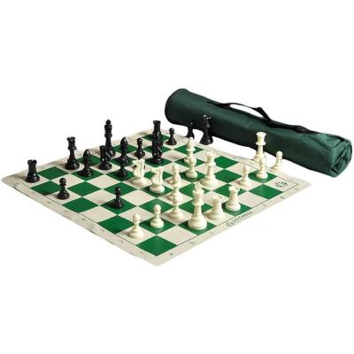 China plastic international chess set with board+bag for sale