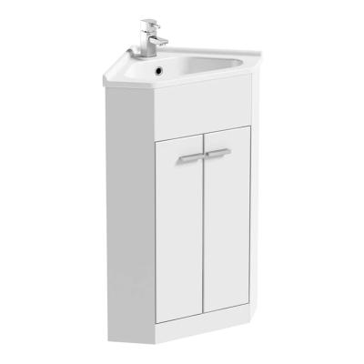 China Classic Bathroom Art Design Waterproof Triangle Wash Basin with Cabinets for sale