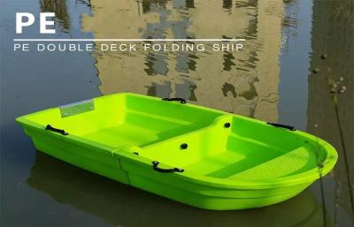 China Double Deck Folding Ship 2.2m Hard Plastic Plastic Boat With Motor for sale