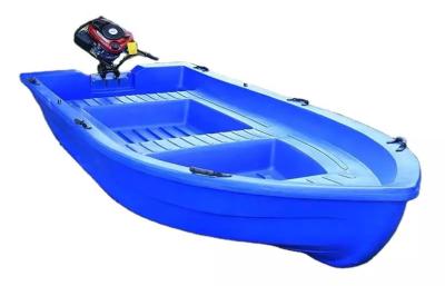 China Double Deck 4 Meter PE Plastic Rowing Boat Capacity 1250KG for sale