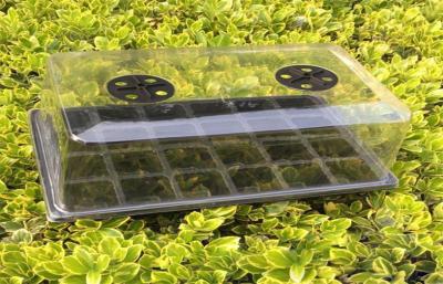 China Plastic Seed Germination Trays With Dome Black Vegetable Plant Horticulture Seed for sale