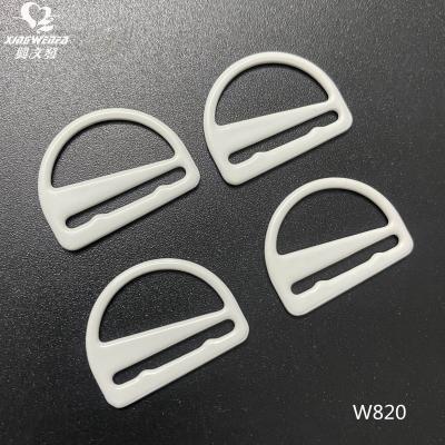 China w820 Nylon Coated Underwear Metal Bag Shoe D-Ring Buckle Bra Strap Adjuster Ring for sale