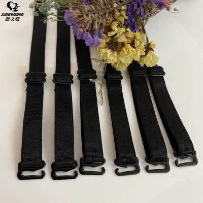 China High Quality Black Nylon Elastic Underwear 10mm Bra Strap for sale