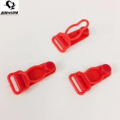 China Underwear 12mm Suspended Red Plastic Garter Belt Hook Clip for sale