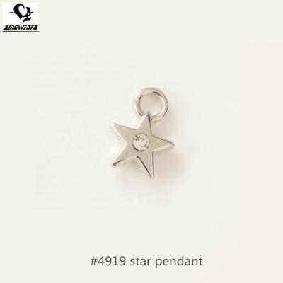 China Silver Star Shape Bow Bra Rhinestone Underwear #4919 Pendant Star Charm for sale