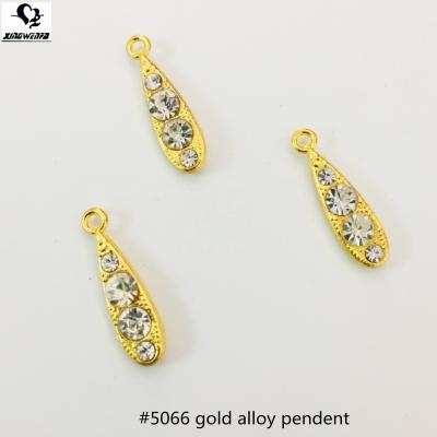 China Underwear #5066 Golden Oval Gold Pendant Drop Shape Water Charm for sale