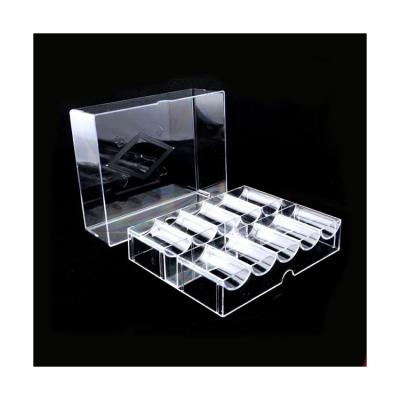 China Custom Acrylic Cards Case High Quality Poker Chips 200pcs Poker Chip Tray for sale