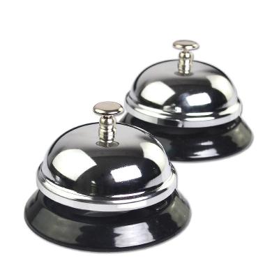 China High Quality Stainless Casino Bell Used Stainless Mini Press Bell Hotel Counter Reception Restaurant Bell for sale