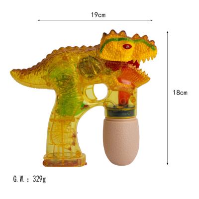 China Kids Toys Summer Toys Light And Healthy Dinosaur Bubble Machine With Lightweight Plastic Bubble Gun For Outdoor Play for sale