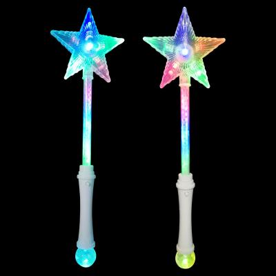 China Magic LED Christmas Star Magic Wand For Kids Gifts Gift Led Stick Fairy Light Led Glow Snowflake Stick for sale