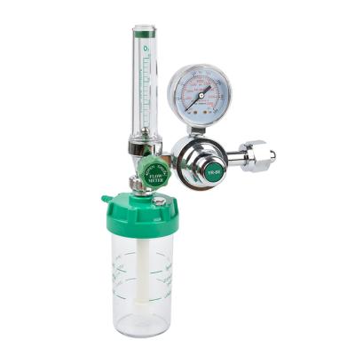 China Diaphragm Brass Type CGA 540 Hospital Medical Oxygen Regulator With Humidification Bottle Side Entry for sale