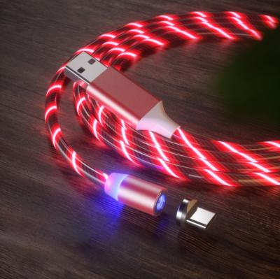 China MP3 / MP4 Flowing Player LED Mobile Phone Charging Magnetic USB Cable for sale