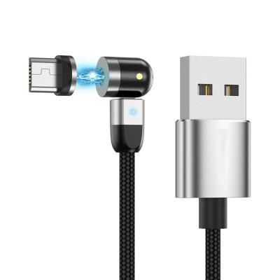 China New Product Wholesale 540 USB Cable Strong Magnetic Rotation 3 In 1 USB Cables Magnetic Data Cable Fast Charging Cable For Iphon/Micro USB Type C for sale