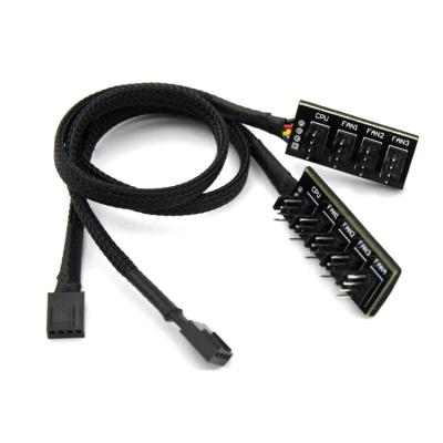 China Fan PWM Computer Case Fan 3pin 4pin Extension Cable Hub for sale