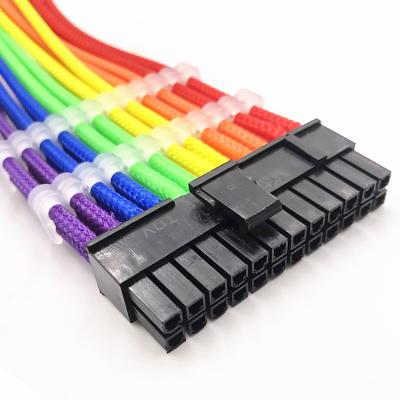 China Original Type C Server Computer 24pin Adapter Sleeving Power Supply Converter Extension Charger Data Cable Sleevced for sale