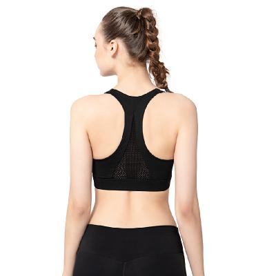 China Breathable Mesh Fashionable Stockings Sports Bra High Impact Ladies Knit Yoga Bra for sale