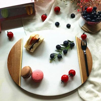 China Sustainable Wooden Marble Stone Pastry Steak Cheese Cutting Cutting Board for sale