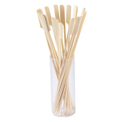 China Easily Cleaned Satay Stick Knot Barbecue Teppo Bamboo Skewer Paddle Pick With Logo For Sale Custom Made for sale