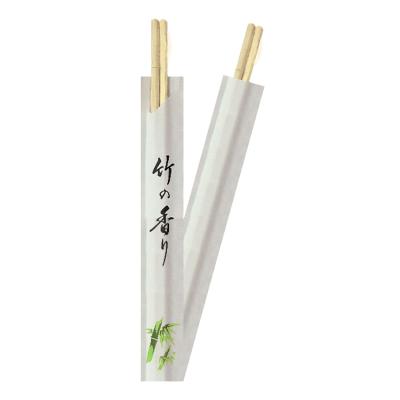 China Disposable Customized Printed Sleeves Bulk Biodegradable Round Disposable Bamboo Chopsticks Chopsticks for sale