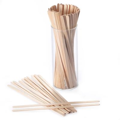 China Eco Sustainable Beverage Beverage Double End Natural Wood Coffee Stirrer for sale