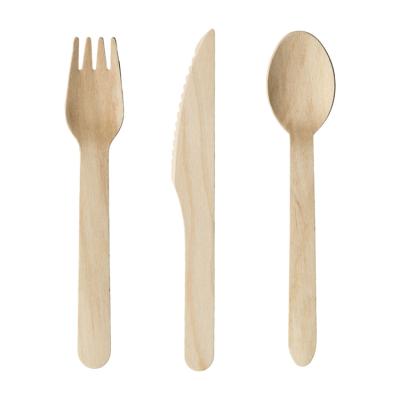 China Eco Friendly Disposable Wooden Food Custom Cutlery for sale