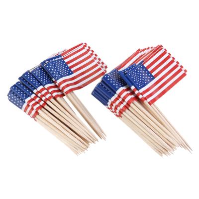 China Custom Food Disposable Cocktail Toothpick Flag for sale