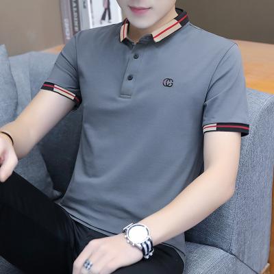 China wholesale New Men's T-shirt Cotton Anti-wrinkle Men's Casual Lapel Men's Short-sleeved T-shirt for sale