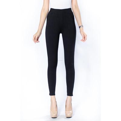 China Factory Wholesale Solid Black Skinny Pencil Women's Pants QUICK DRY Pants Elastic Waist Casual Women's Trousers for sale