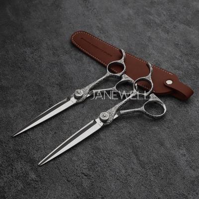 China Hair Scissors Ball Bearing Hair Scissors Engraving Handle Barber Scissors for Hairdressing for sale