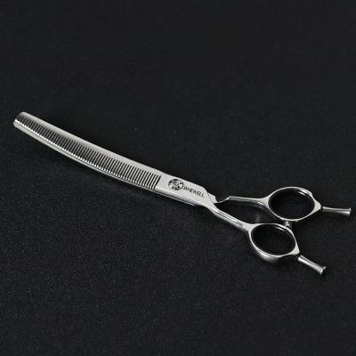 China Viable Left Handed Dog Grooming Scissors Curved Dog Scissors Pet Grooming Thinning Scissors for sale