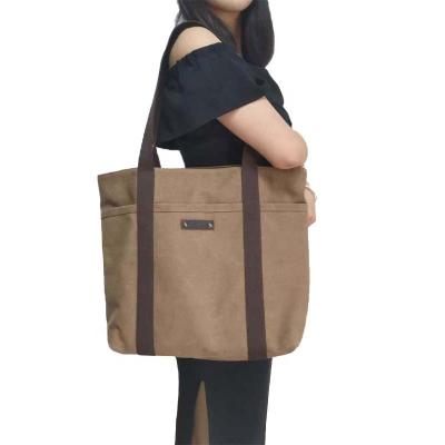 China Heavy Duty Canvas Tote Bag High Capacity Bags Women Handbags Heavy Duty Ladies Shoulder for sale