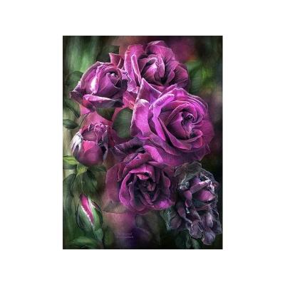 China High Quality Eco - Friendly Purple Rose Digital Exquisite Frameless Oil Painting Painting By Numbers for sale