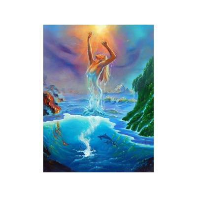 China New Style Eco-Friendly Beautiful Mermaid Digital Oil Painting Frameless Painting By Numbers for sale