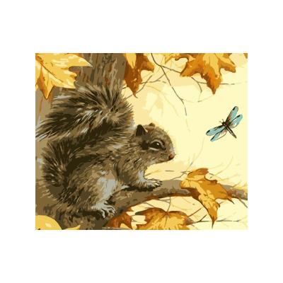 China Eco-friendly Small Squirrel Digital Painting Exquisite Cartoon Frameless Cartoon Painting By Numbers for sale