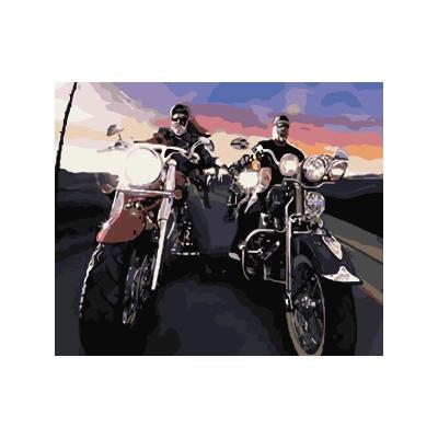 China Eco-friendly Cool Digital Painting Frameless Motorcycle Painting By Numbers For Entertainment for sale