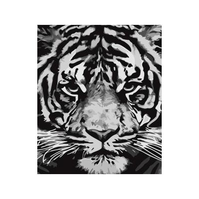 China Eco-friendly Fierce Tiger Digital Painting Fashion Frameless Paint By Numbers For Hobbies for sale