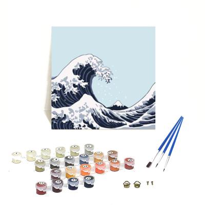 China Customization Landscape Scenery Kids DIY Cute Cute Painting Painting By Numbers Kits 20*20cm With Frame for sale