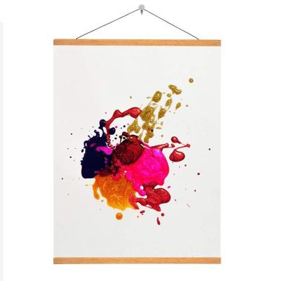 China Wholesale Magnetic Light Hanger Customization Light Frame Customized Canvas Artwork Poster Hangers Wooden Wood Frames With Paintings for sale