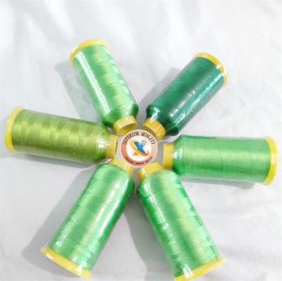 China High Quality 100% Series Elastic Green Polyester Embroidery Thread For Machine for sale