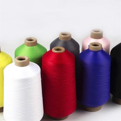 China High Elastic Chemical Resistance DTY Yarn Seam Spun Polyester 150d/48f/1 300D Black 100% White for sale