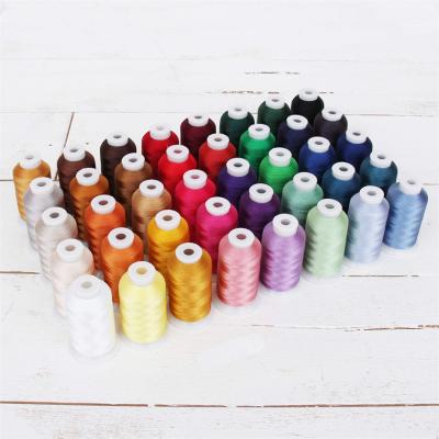 China 120d/2,1000m Small Spools Of Polyester Elastic Embroidery Thread 40 Pcs Set for sale