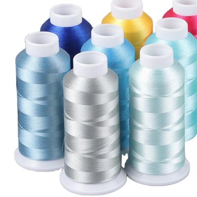 China 100% Elastic Polyester Hilo de Bordado 120D/2 Embroidery Thread With Good Sheen for sale