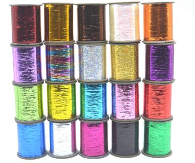 China New Arrival 100g Rainbow Metallic Thread Anti-UV Sparkle Metallic Yarn M Type for sale