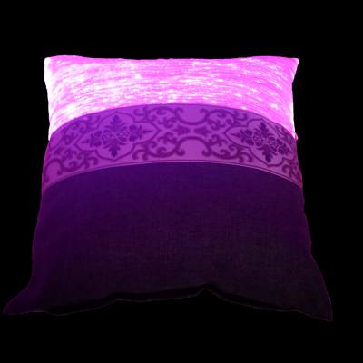 China Half Rayera LED Luminescent Luminescent Purple Glowing Cushion HID Light Source Fiber Optic Unisex 30*30 Cm for sale