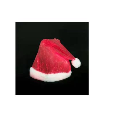 China New-Strange Christmas hat fiber cloth Christmas hat men's and women's luminous fashion accessories for sale